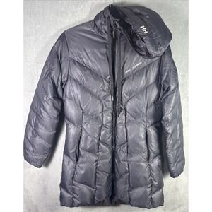 Helly Hansen Arctic Legacy Goose Down Hoodie Jacket Quilted‎ Black Sz M Women's